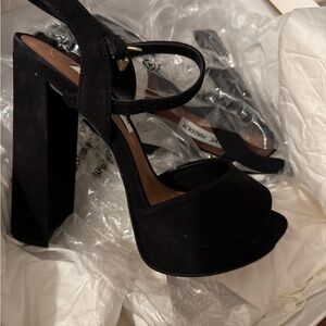 Steve Madden Black Platform Heels